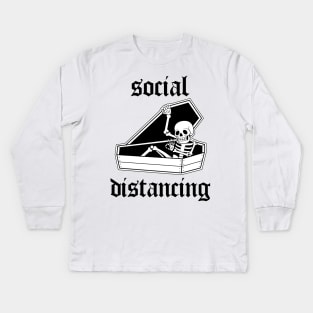 Social distancing | Traditional Tattoo design Kids Long Sleeve T-Shirt